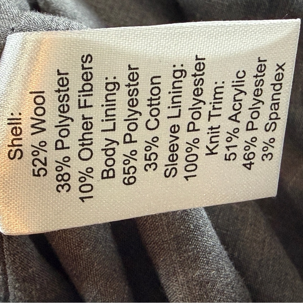 Egara Men's Black Wool-Blend Overcoat Jacket with Inside Zip Up Sz M - Picture 7 of 10